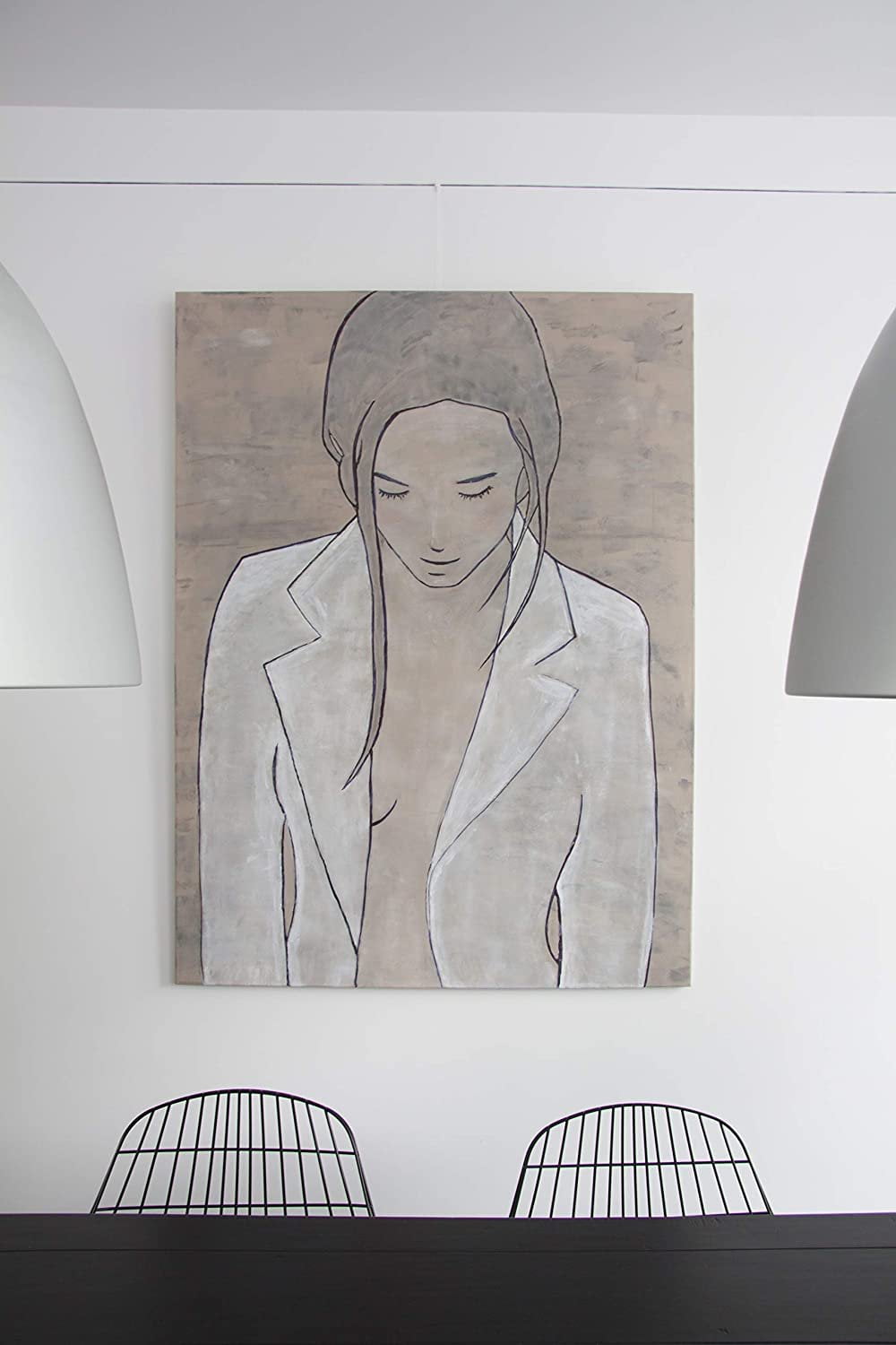 STAS Magnetic Picture Hook - White - 100x200mm - 13 lbs Capacity - Magnetic Hangers for Pictures