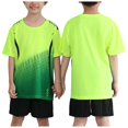 thumbnail image 2 of Gubotare Kids Active Short Set Little Boys Short Sleeve Dropsets T-Shirt and Shorts 2 Piece Set,11-12 Years Green, 2 of 9