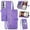 Purple, variant on Phone Case for OPPO A3 Pro 5G, Shockproof PU Leather Wallet Case with Card Slots Anti-Scratch Stand Magnetic Flip Zipper Pocket Cover for OPPO A3 Pro 5G, Purple