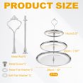 thumbnail image 2 of 2 Sets 3-Tier Cupcake Stand Holder, Round Tiered Serving Tray Stainless Steel Cup Cake Stand for Dessert Fruit Table Birthday Party Decoration Display, Silver, 2 of 6