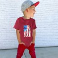 thumbnail image 2 of EnJoCho Child Holiday Party T Shirt Summer Toddler Boys Girls Short Sleeve Crewneck USA Flag Pattern Tshirt Tops Independence Day 4th Of July Prints Outfits, 2 of 6