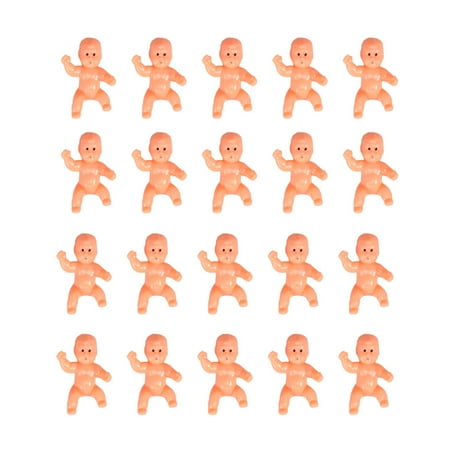 

50pcs Baby Shower Toys Small Man Shape Shower Playing Toys Plastic Baby Shower Game Toys Reusable Cupcake Fun Decor Ornament (Flesh Color)