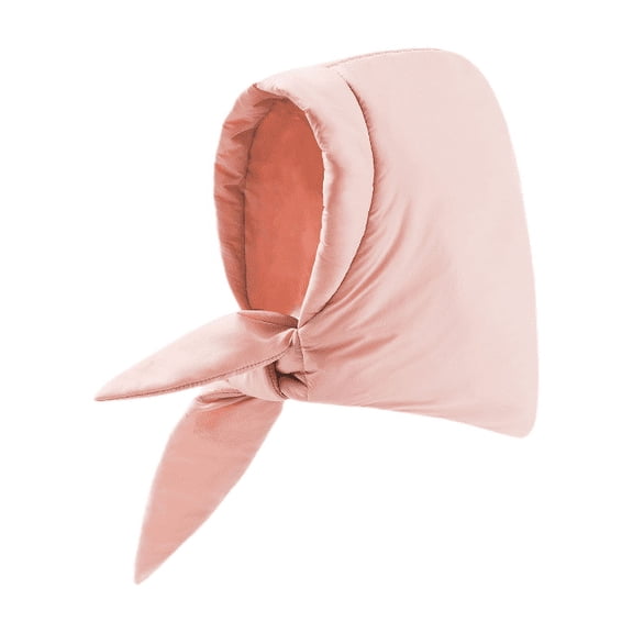 2022 New Winter Warm Down Cap Women Outdoor Wind And Cold Plus Velvet Padded Baotou Cap Anti-splashing Water Pink