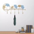 thumbnail image 4 of gancho de pared de abrigo Ins Light Gancho De Lujo Para Colgar En La Pared Ginkgo Leaf Shape Key Holder Hook Rack Dorado Azul Claro A Dorado Celeste A Magideal gancho de pared de abrigo, 4 of 7