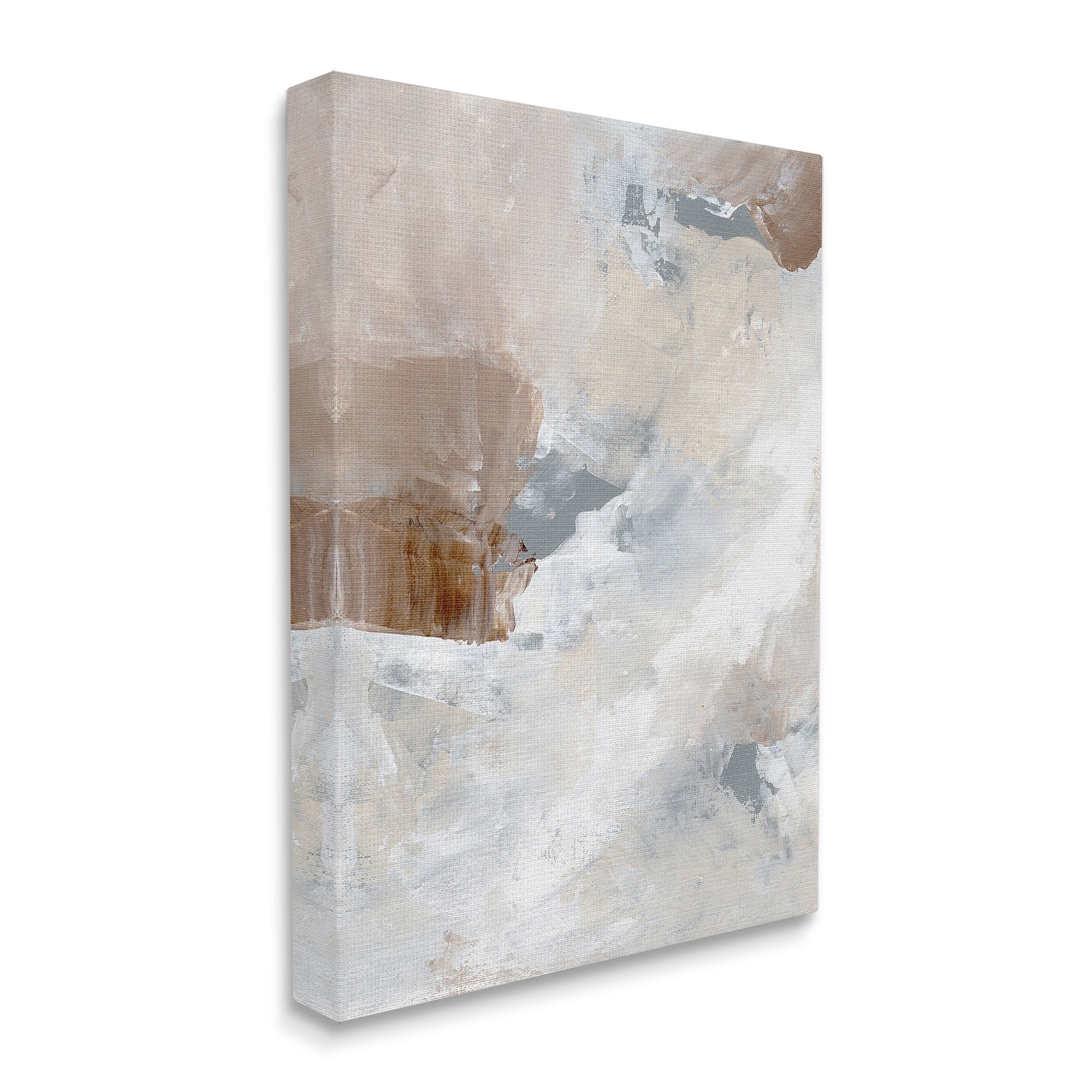 Stupell Industries Neutral Subtle Painting Abstract Painting Gallery Wrapped Canvas Art Print Wall Art, 30 x 40