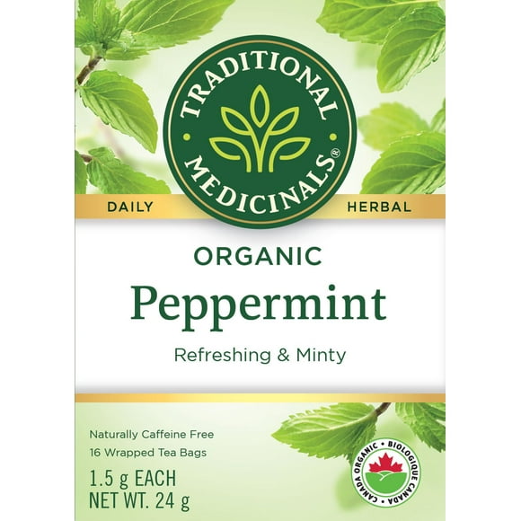 Traditional Medicinals Peppermint, 16 Wrapped Tea Bags