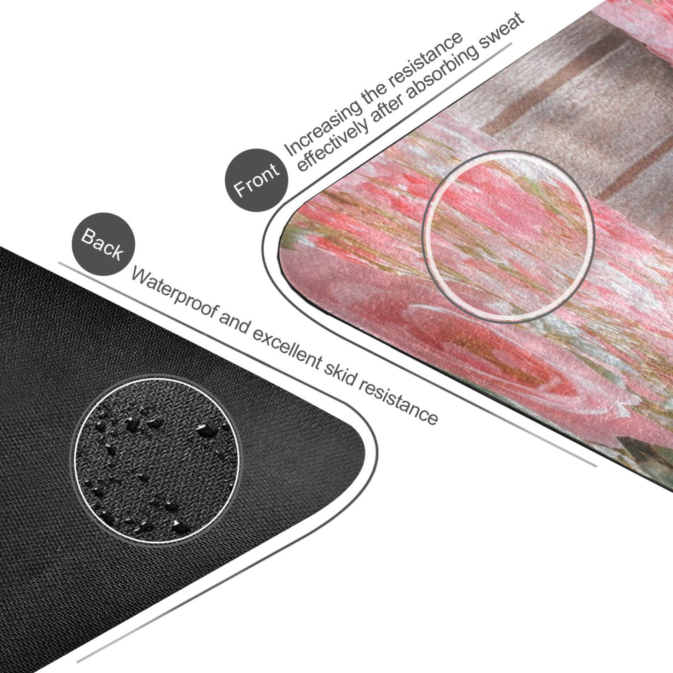 BZSMCE Yoga Mat Women Pink Rose Garden Fitness Mat