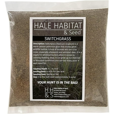 Hale Habitat & Seed Cave-in-Rock Switchgrass Native Grass Seed Deer & Wildlife Cover 2 lbs Pure Live Seed
