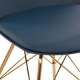 thumbnail image 4 of OSP Home Furnishings Oakley Chair in Navy Faux Leather with Gold Chrome Base, 4 of 6
