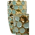 thumbnail image 4 of AFD Home 12019331 7 x 7 x 11.5 in. Torquoise & Gold Accent Vases, Blue & Cold - Set of 2, 4 of 5