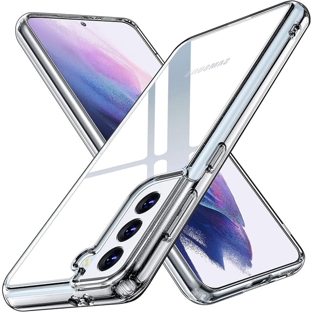 Entronix Funda Transparente para Galaxy S21 Plus, Fina y Transparente, a Prueba de Golpes y Protección contra Arañazos.