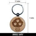 thumbnail image 2 of Apple Tree Fall Autumn Round Keychain Charm Tag - Engraved Wood, 2 of 6