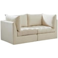 thumbnail image 1 of Meridian Furniture Jacob Sofa Modulaire en Velours Crème, 1 of 10