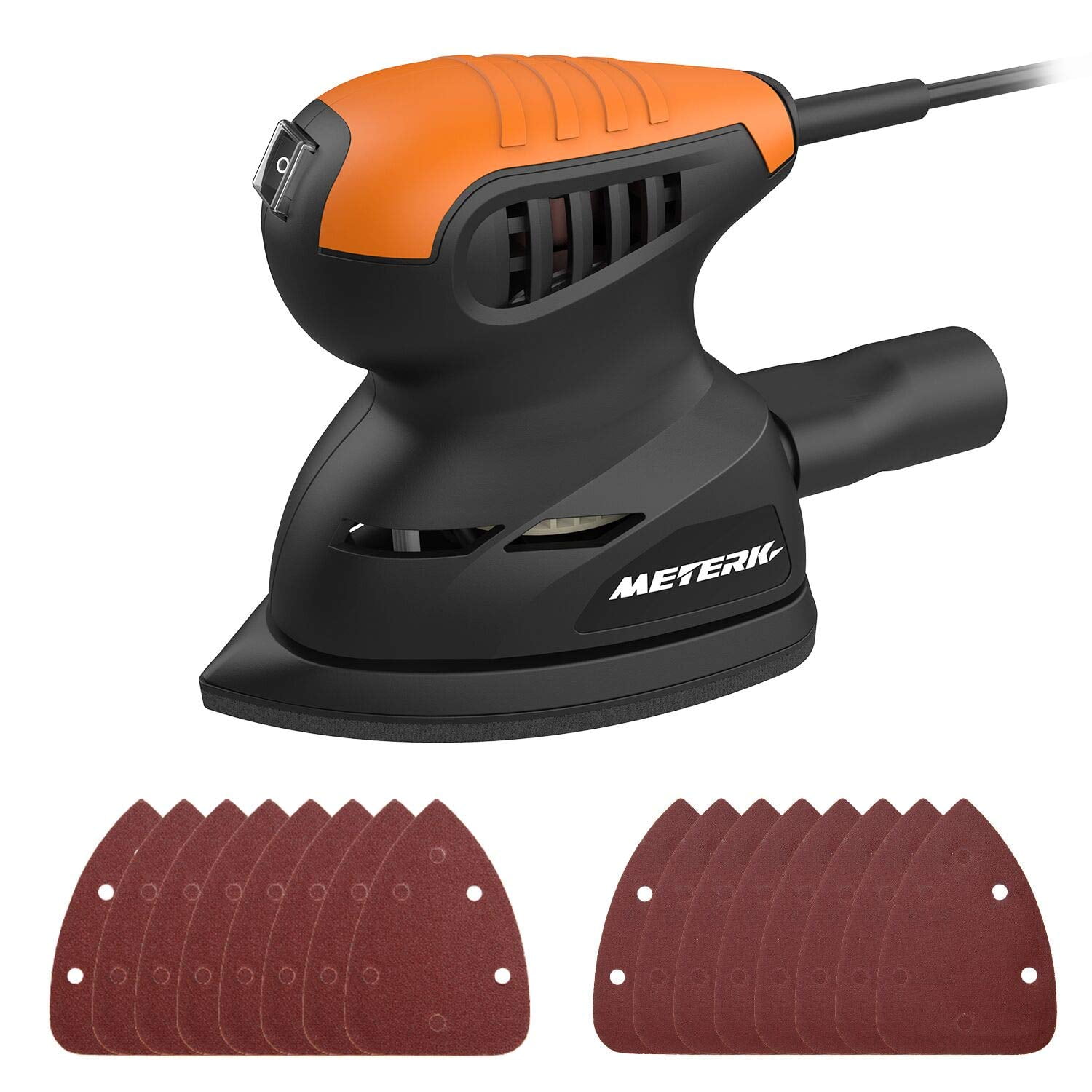 Meterk Electric Sander 1350ORPM Sander Polishing Machines Sander with 16pcs Sandpapers
