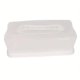 thumbnail image 1 of DEKAXID - Caja rectangular grande para guardar pasteles (1 unidad), reutilizable, apilable, portátil y práctica, con clip, de plástico duradero para utensilios de cocina., 1 of 7