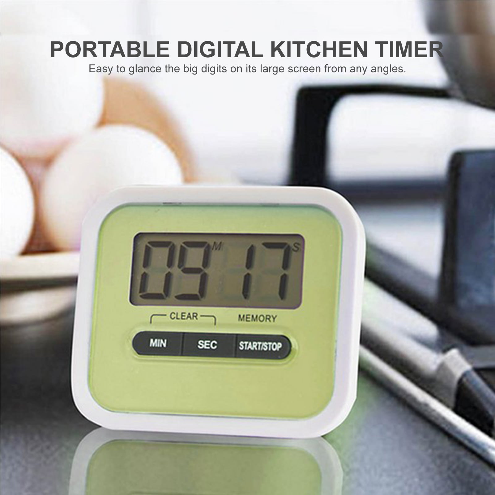 Digital Kitchen Timer Countdown Magnetic Fridge Egg Cooking LCD