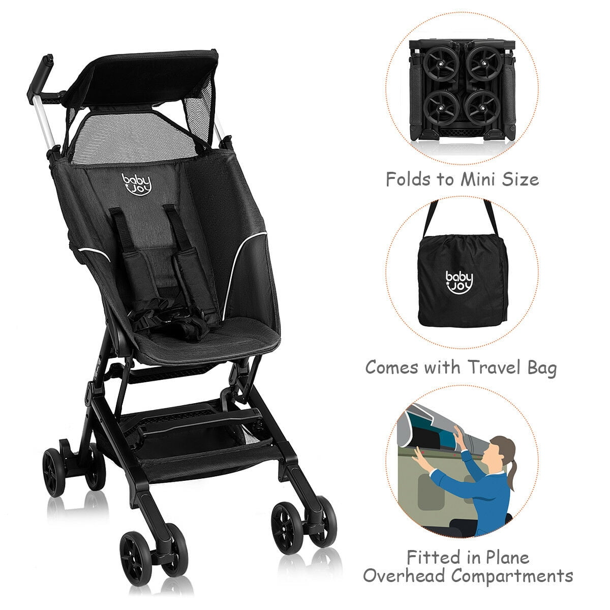 smallest fold down stroller