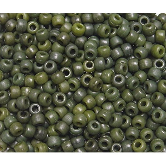 JOLLY STORE Crafts Flat Jade 9x6mm Pony Beads, Made in USA, 500pcs