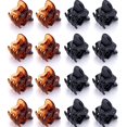thumbnail image 1 of Dosaele 24 Pcs Mini Pinces à Cheveux Antidérapantes pour Femmes Filles Cheveux Noir et Marron, 1 of 7