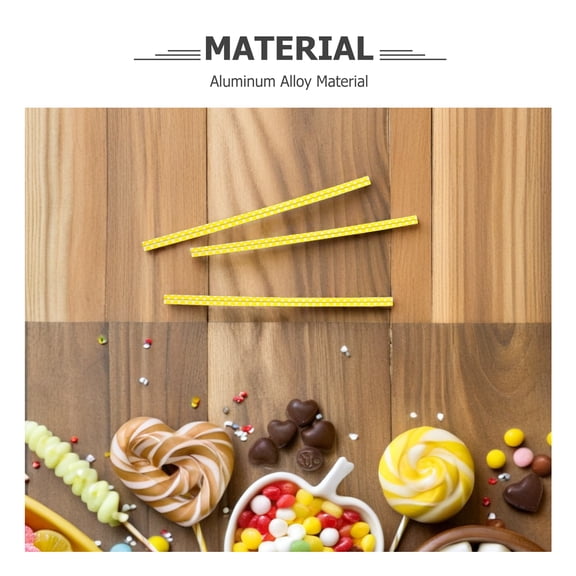 OULII 500Pcs Yellow Bread Bag Ties with Plastic and Wire for Secure Sealing and Freshness