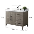 thumbnail image 6 of Vanity Art 42” Single Sink Bathroom Vanity Cabinet with Ceramic Countertop, 6 of 9