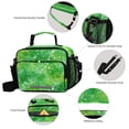 thumbnail image 4 of Insulated Lunch Bag 6L Leak-Proof Lunch Box with Shoulder Strap Multiple Pockets Lunch Tote Green Ink Splatter Pattern, 4 of 9