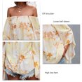 thumbnail image 3 of LAFGUR Bell Sleeve Shirt, Off Shoulder Tops Loose For Daily Life, 3 of 5