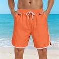 thumbnail image 2 of Horkkom Swim Shorts Men Elastic Waist Drawstring Bathing Suit Summer Vacation Beach Shorts Trunks with Pockets L, 2 of 8