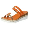 thumbnail image 1 of Sandales Compensées pour Femmes 2026 à Bout Ouvert, Pantoufles Décontractées, Sandales à Enfiler, Sandales à Plateforme pour Femmes, Plage, Voyage, Marche, Chaussures Rouges Taille 7, 1 of 7