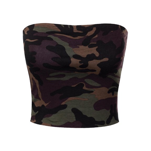 Made by Olivia Women's Causal Strapless Double layered Basic Sexy Tube Top