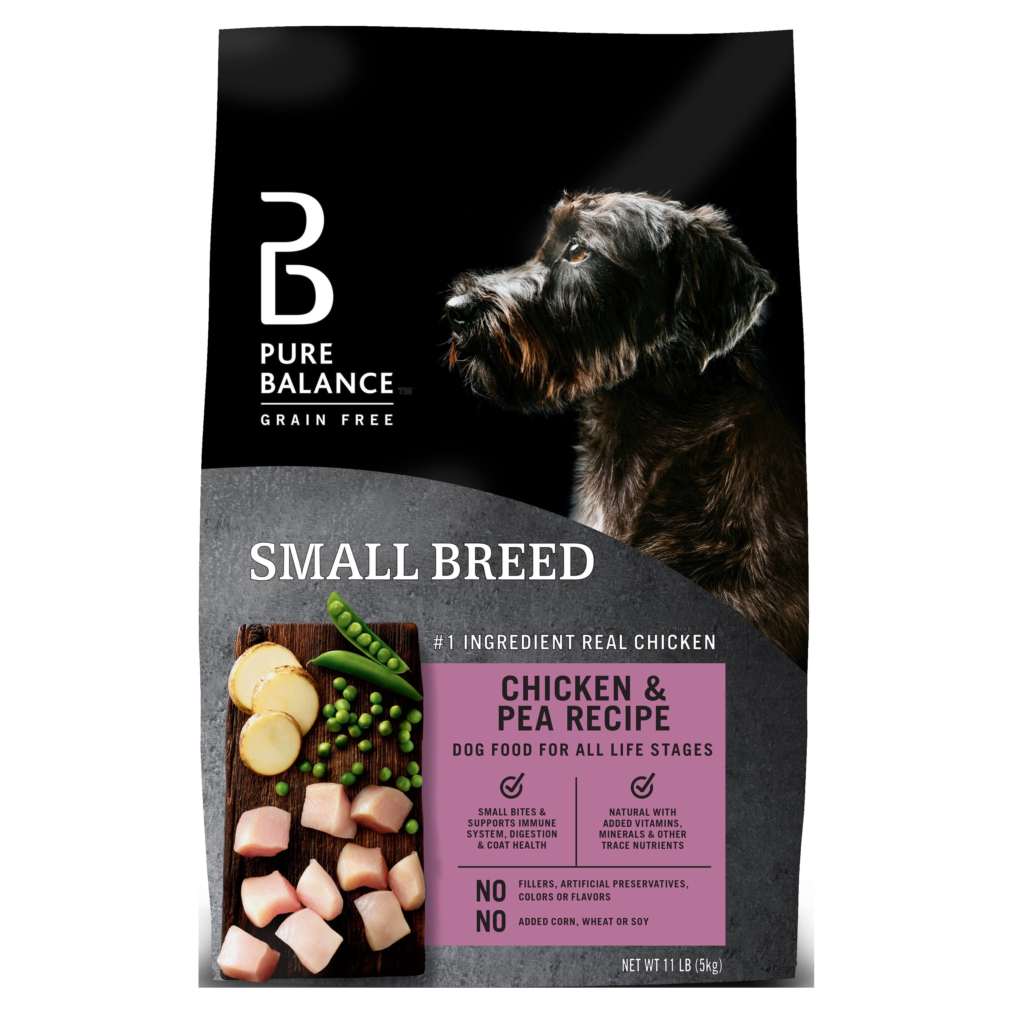 Pure Balance Chicken Flavor Dry Dog Food for Adult Grain Free 11 lb. Bag Walmart