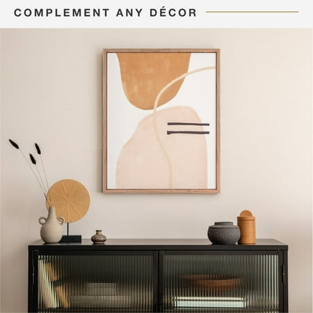 MCS Canvas Float Frames 16x20 Frame, Black Frame for Finished Canvases, Vertical & Horizontal Wall Hanging Large Frame with Adhesive for Canvas Paintings (1-Pack)