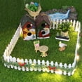 thumbnail image 3 of Musbetu Clôture de Jardin Féerique Miniature avec 3 Modes Lumières LED Nœuds Rouges Décoration de Clôture en Bois Robuste Accessoires de Paysage Microscopique, 3 of 7