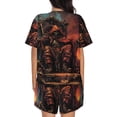 thumbnail image 3 of Picia Dark Skull King Throne Pajamas Sets for Women Soft Short-Sleeved Pjs with Lounge Shorts Two Piece Sleepwear-4X-Large, 3 of 9