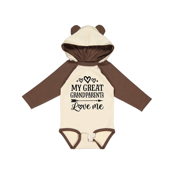 Inktastic My Great Grandparents Love Me Boys or Girls Long Sleeve Baby Bodysuit