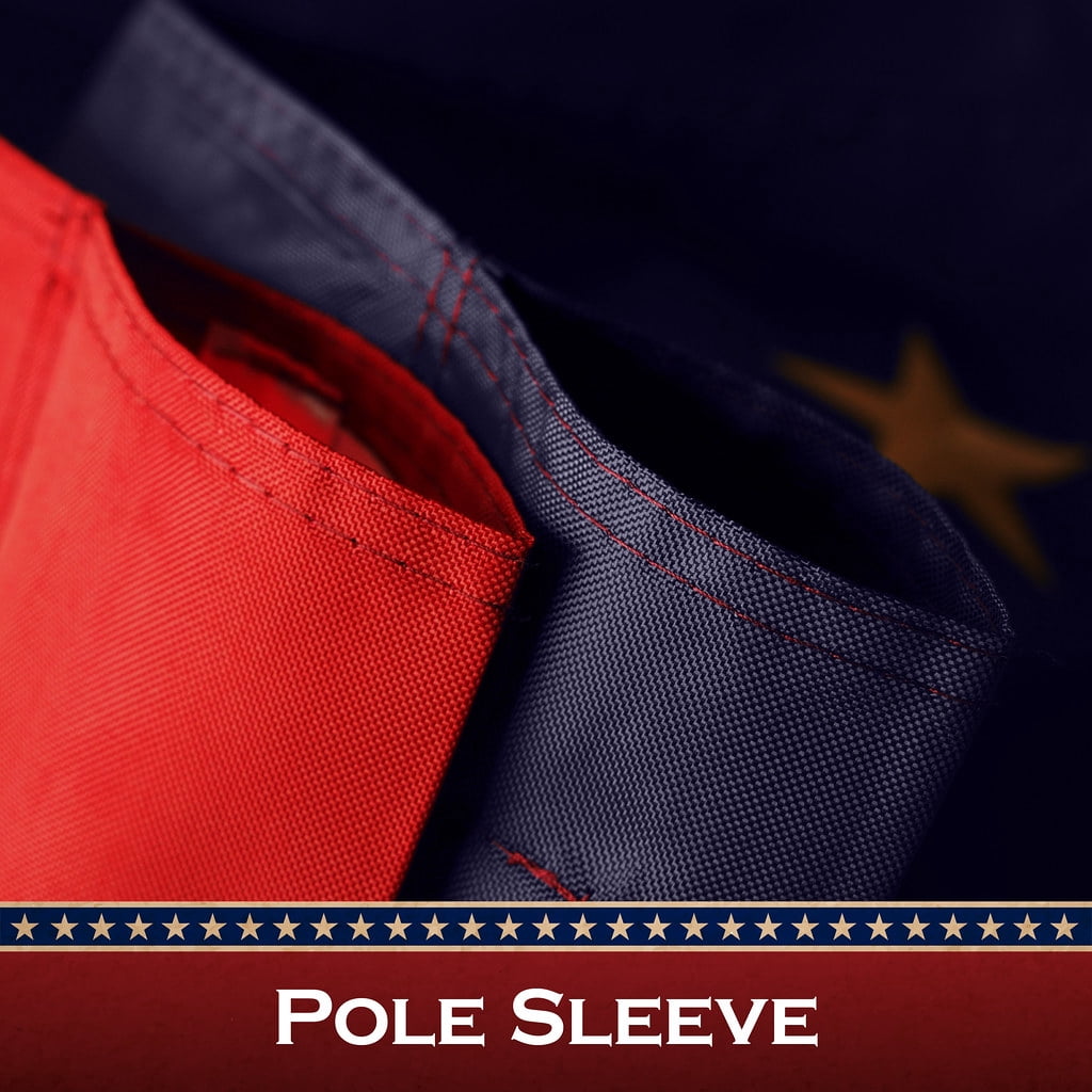 G128 Betsy Ross Tea-Stained Flag | 2x3 Ft | Pole Sleeve Embroidered 420D Polyester - Embroidered Stars, Sewn Stripes, Brass Grommets, Indoor/Outdoor, Vibrant Colors, Quality Polyester
