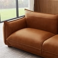 thumbnail image 6 of Maner Mid-Century Modern Luxury Living Room Couch in Cognac Tan Leather, 6 of 6