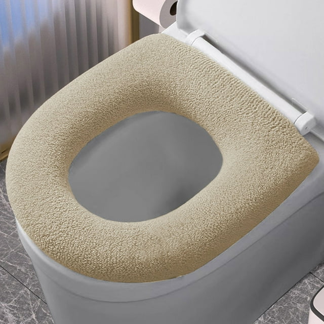 Coussin de Siège de Toilette Doux et Extensible avec Tapis de Salle de Bain Lavable et Confortable