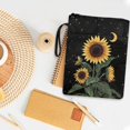 thumbnail image 4 of HELLHERO Gift Book Sleeve Protector Pouch, 8.66 x 11.42 Polyester Book Storage Bag Carrying Book Case Book Carrying Case with Pocket, Vintage for Teachers, Sunflower Pattern, 4 of 8