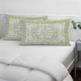 thumbnail image 4 of Sage Green King Size Pillow Cover, Pillowcase Protectors with Zipper, Breathable Decorative Throw Pillow Case Cover, Boho Retro Decorative Abstract Floral Ethnic Pillow Shams for Couch Sofa 20x36Inch, 4 of 8
