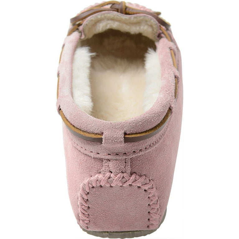 Minnetonka Womens Cally Suede Moccasin Slippers Pink 10 Medium (B