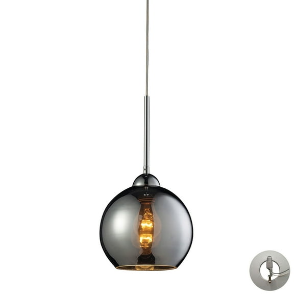 ELK Home Cassandra Transitional 1-Light Incandescent Polished Chrome Standard Indoor Pendant Lights with Blown Glass Shades
