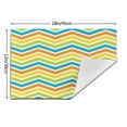 thumbnail image 3 of LNWH Colorful Stripes Lines Pattern Placemats, 6 PCS Heat Resistant Washable PVC Table Mats, 18"x12", 3 of 6