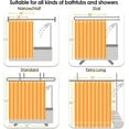 thumbnail image 4 of Extra Long Shower Curtain 84 Inch Length Grey and White Modern Farmhouse Striped Waterproof Fabric Machine Washable with 12 Hooks Create a Stylish and Functional Bathroom Makeover (70"x84), 4 of 6
