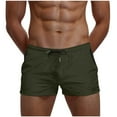 thumbnail image 2 of Mens Summer Shorts Casual Solid Drawstring Elastic Waist Shorts Baggy Vacation Beach Short Pants with Pockets Cargo Work Half Pants, 2 of 6