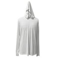 thumbnail image 3 of UPF50+ Protective Mens Hooded Sun Shirt Lightweight Long Sleeve Outdoor Performance Athletic Pullover For, 3 of 4