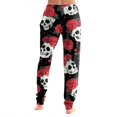 thumbnail image 5 of Hearthz Funny Spooky Graphic Women's Pajama Pants Elastic Drawstring Jogger Pants Casual Soft Halloween Cuffed Ankle Womens Trouser Pants, 5 of 5
