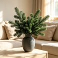 thumbnail image 4 of Artificial Plastic Pine Needle Branch, No-Watering Fake Pine Sprig Stem, Pre-Trimming Faux Pine Greenery Pick for Christmas Wreath Vase Arrangement Winter Holiday DIY Home Decoration, 4 of 5