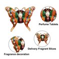 thumbnail image 3 of Juego de fragancias con Clip para decoración de aromaterapia, salida de aire para coche, borla de mariposa con diamantes de imitación, mariposa colorida, 2 uds., 3 of 5