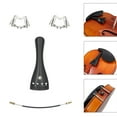 thumbnail image 3 of Violin Tailpiece 3 in 1 Ultra Composite Ebony Tailpiece with Rope & Fine Tuners Kit for 4/3 4/4 Violin Replacement Parts, 3 of 20